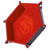 Image de Jeu de rôles Piste de dés Red Dragon Cuir et velours 19 x 19 cm Ludistri