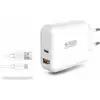 Image de Urban Factory ADAPTATEUR D'ALIMENTATION USB-A 2.4A / 12W (12 W, 2 ports), Chargeur USB, Blanc