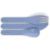 Image de Monbento Cutlery Set for Lunch Box MB Pocket Infinity - 3 Pieces Fork Knife Spoon - Flatware Set for Work/Sch, Couverts, Bleu