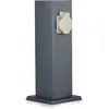 Image de V-TAC, Éclairage d'extérieur, Garden post VT-1155-1 30cm 2x socket outlets 2x 16A 3600W IP44 (SKU 8820) Grey (IP44)