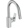 Image de Ideal Standard, Robinetterie de cuisine, IDS Mitigeur Cuisine CERAPLAN bec haut avec douchette extractible 1F chr