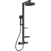 Image de Ideal Standard, Système de douche, Système de douche Alu+ : thermostat de douche Ceratherm 2 étagères, douchette 2F, pomme de douche 2F