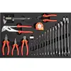 Image de Unior, Rangement d’outils : accessoires, 1600SOS22 Werkzeugset 24-tlg., SOS-Modul schmal, 364x564mm, red