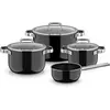 Image de WMF Fusiontec Mineral Pro, Set de poêles et de casseroles, Argent, Noir