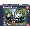 Image de Schmidt Spiele La famille panda à la cascade pcs (500 pièces)