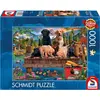 Image de Schmidt Spiele Famille de chiens au bord du lac 1000 pièces (1000 pièces)