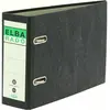 Image de Elba, Classeur : accessoires, Chemise rado DIN A5 paysage, largeur du dos : 75 mm, couverture noire recouverte de papier marbré