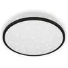 Image de Briloner, Plafonnier, Plafonnier LED pour salle de bain avec décor étoiles,noir,IP44, LED/12W (1200 lm)