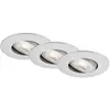 Image de Briloner, Spot encastrable, Lampes LED encastrées, set de 3, IP65, chrome mat, 3xPlaque LED/4,9W (Matières plastiques)