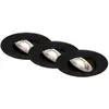 Image de Briloner, Plafonnier, Lampes LED encastrées, set de 3, IP65, noir, 3xPlaque LED/4,9W (480 lm)
