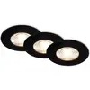 Image de Briloner, Applique + plafonnier, Lampes LED encastrées, set de 3, noir, 3xPlaque LED/3,6W (380 lm)