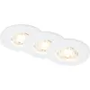 Image de Briloner, Applique + plafonnier, Lampes LED encastrées, set de 3, blanc, 3xPlaque LED/3,6W (380 lm)