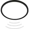 Image de Briloner, Applique + plafonnier, Panneau LED ultra plat avec effet de rétroéclairage + Microwave, IP44, noir (2400 lm)
