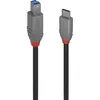 Image de Lindy Câble USB 3.2 type C vers B, Anthra Line (2 m, USB 3.2 Gen 1), Câble USB
