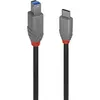 Image de Lindy Câble USB 3.2 type C vers B, Anthra Line (3 m, USB 3.2 Gen 1), Câble USB