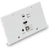 Image de Lindy Extender KVM HDMI & TypeC HDBT UE WallPlate 150m, Commutateur KVM, Blanc
