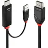 Image de Lindy Câble adaptateur HDMI vers DisplayPort (1 m), Câble vidéo, Noir