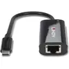 Image de Lindy Convertisseur USB 3.2 Type C Gigabit Ethernet (USB-C 3.2 Gen 1, RJ45 (1x)), Adaptateur réseau, Noir
