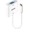 Image de Lindy Convertisseur USB type C vers VGA (USB-C, 11 cm), Adaptateur données + vidéo, Blanc