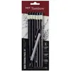 Image de Tombow, Crayon à papier + critérium, Mono set de crayons 6pcs + gomme de précision 1pcs (2B, 2H, 4B, 6B, B, HB, 6x)
