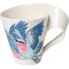 Image de Villeroy & Boch Malindi Fine Premium Bone Porcelain Mocha/Espresso Cup, Green, Red, White, 25 17 x 8 cm, 100 ml, 1, Tasse, Bleu
