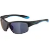 Image de Alpina, Unisexe, Lunettes de sport, Flexxy Youth HR (Noir bleu mat, Miroir en céramique bleu), Noir, Bleu