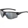 Image de Alpina Sports, Unisexe, Lunettes de sport, Tri-Scray 2.0 HR (Noir, Miroir noir, Clear, Miroir orange), Noir