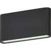 Image de Fischer & Honsel, Applique + plafonnier, Honsel Scone LED Applique murale double 10,4W blanc chaud verre satiné noir sable IP44 30557