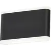 Image de Fischer & Honsel, Éclairage d'extérieur, Honsel Scounce LED Applique murale double 10,4W blanc chaud verre acrylique noir sable IP44 30559 (IP44)