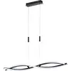 Image de Fischer & Honsel, Suspension, Honsel Torcido LED Suspension 26,3W Tunable white contrôlable dimmable Verre acrylique noir sable