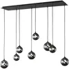 Image de Fischer & Honsel, Suspension, Honsel Bala LED Suspension 8x G9 blanc chaud verre fumé noir sable 60983 (G9)
