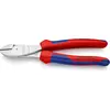 Image de Knipex, Coupe-boulons + pince coupante diagonale, Pince coupante de côté à forte démultiplication 74 05 200 SB (200 mm)