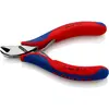 Image de Knipex, Coupe-boulons + pince coupante diagonale, Elektronik-Vornschneider (115 mm)