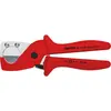 Image de Knipex, Coupe-boulons + pince coupante diagonale, Coupe-tubes pour les tubes multicouche et en plastique (185 mm)
