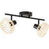 Image de Brilliant, Suspension, Norah Barre de spots 2 pl. bois clair/noir (E14)