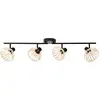 Image de Brilliant, Suspension, Norah Spotbalken 4flg. bois clair/noir (E14)