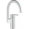 Image de Grohe, Robinetterie de cuisine, Wave Cosmopolitan Robinet de cuisine, bec haut, orientable, système de montage rapide, chromé