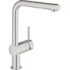 Image de Grohe, Robinetterie de cuisine, Küchenarmatur mit Handbrause Minta supersteel matt 30274