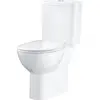 Image de Grohe, Cuvette toilettes + bidet, WC encastré BauKeramik avec Rimless avec couvercle QR/SC, blanc