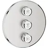 Image de Grohe, Robinetterie de salle de bains, Vanne encastrée GROHTHERM SMARTCONTROL ronde, 3 voies supersteel