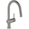 Image de Grohe, Robinetterie de cuisine, Küchenarmatur mit Handbrause Minta hard graphite gebürstet 32321
