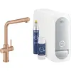 Image de Grohe, Robinetterie de cuisine, Robinet de cuisine avec fonction filtre Blue warm sunset brossé 31454