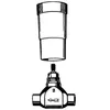Image de Grohe, Robinetterie de salle de bains, Base de vanne encastrée avec partie supérieure 3/4", raccord à braser 22mm