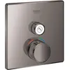 Image de Grohe, Robinetterie de salle de bains, Thermostat GROHTHERM SMARTCONTROL carré, 1 vanne d'arrêt hard graphite