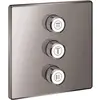 Image de Grohe, Robinetterie de salle de bains, Vanne encastrée GROHTHERM SMARTCONTROL carrée, 3 voies hard graphite