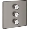 Image de Grohe, Robinetterie de salle de bains, Vanne encastrée GROHTHERM SMARTCONTROL carrée, triple hard graphite brossé