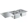 Image de Grohe, Évier, K500 Edelstahlspüle mit Abtropffläche (Éviers à poser, 50 cm, 116 cm)