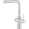 Image de Grohe, Robinetterie de cuisine, Mitigeur d'évier BLUE PURE MINTA bec en L supersteel