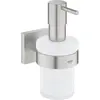 Image de Grohe, Distributeur de savon + porte-savon, Start Cube QuickFix distributeur de savon avec support, adhésif, supersteel
