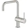 Image de Grohe, Robinetterie de cuisine, Robinet de cuisine avec douchette Minta supersteel mat 32488